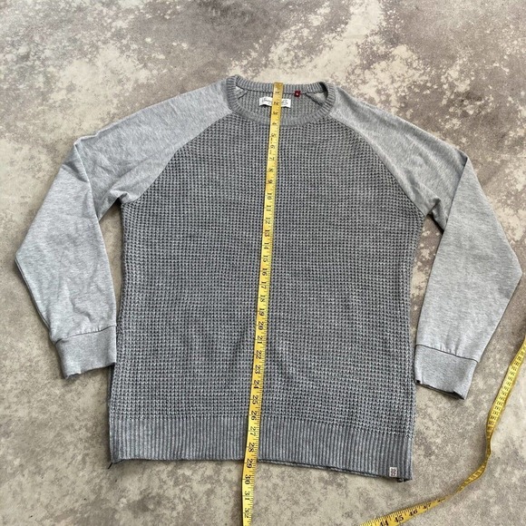 sovereign code crew‎ neck sweater gray mens size large Cotton Blend - Picture 4 of 12